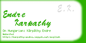 endre karpathy business card